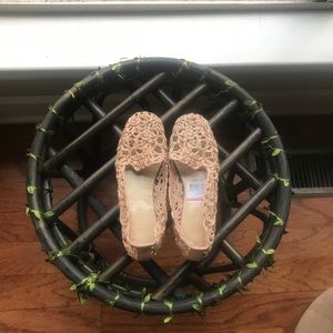 Nicoletta Rose Gold Lace Shoes - 7